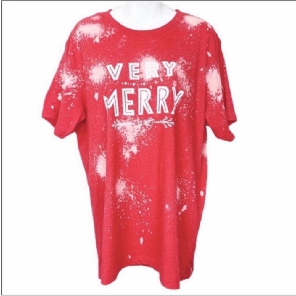 Very Merry Christmas Tie Dye T-shirt L
